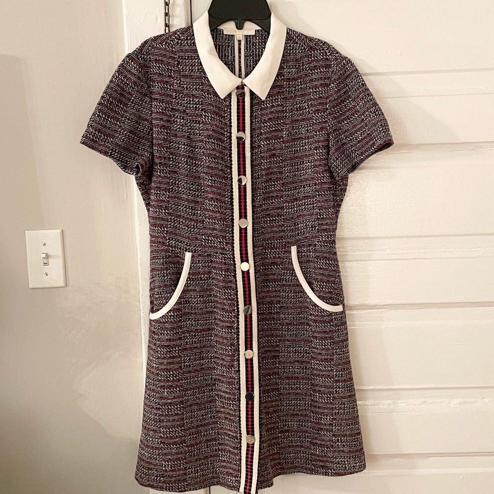 Maje Natelle Tweed Mini Dress Size 3 - Picture 2 of 7